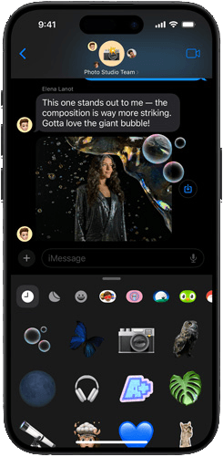Live Stickers. Touch and hold an object in a photo to lift it from the background and create a sticker.